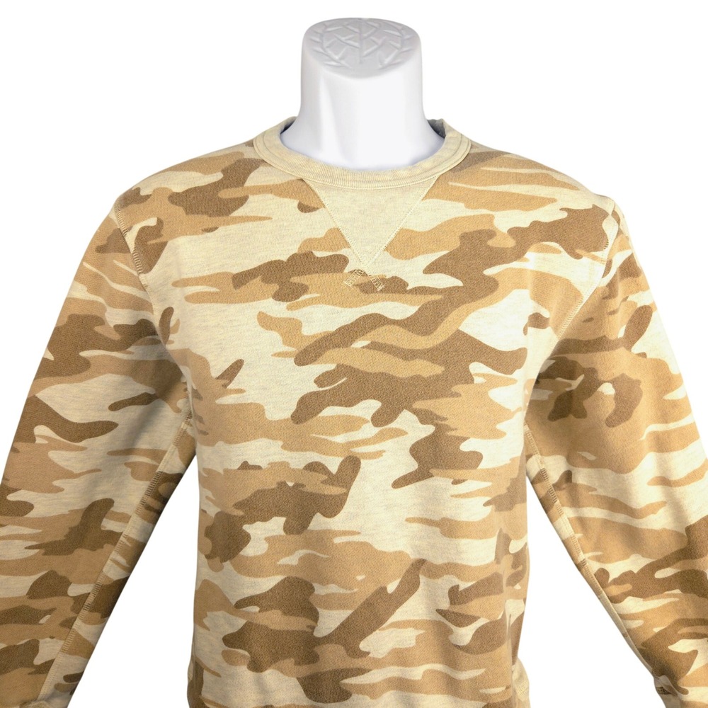 Todd Snyder‎ Mens Desert Camo Crewneck Sweatshirt Tan Sand Made in USA Size M